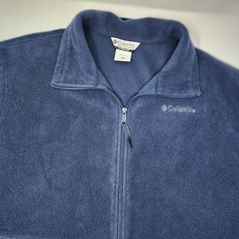 Columbia Men's Navy Blue Full Zip Fleece Vest XXL - Picture 2 of 10